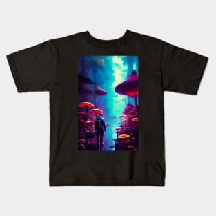 Abstract Another World Explorer Kids T-Shirt